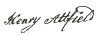 Signature of Henry Attfield (1722-1793)